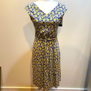 MaxMara weekend blue and yellow dress, size S, NWT